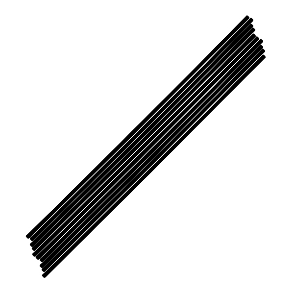 RowellRico 블랙 섬유 디퓨저 스틱 - 10개